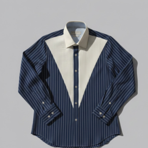 Navy Pinstripe Contrast Shirt