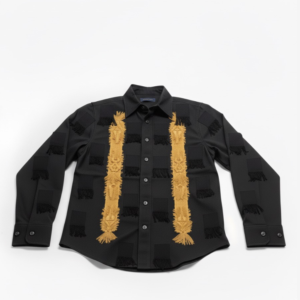 Black Gold Tassel Shirt