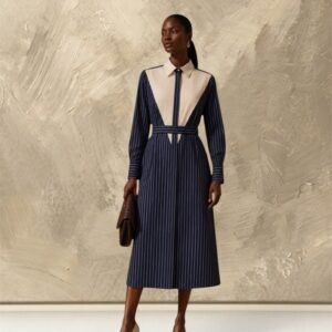 Shield Panel Shirt Dress